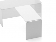 Брифинг-приставка для стола на ЛДСП опорах Персона Грата Deka 75.10.12 Белый