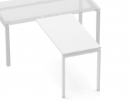 Брифинг-приставка для стола на П-обр.опорах Персона Грата Deka 7.10.12 Белый
