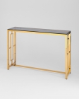 Консоль Stool Group БРУКЛИН 115x30 Золото стекло smoke