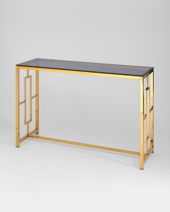 Консоль Stool Group БРУКЛИН 120x40 Золото стекло smoke