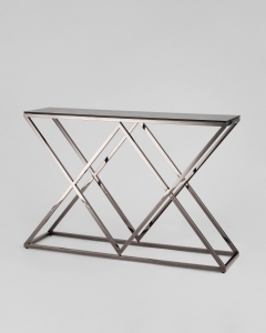 Консоль Stool Group ИНСИГНИЯ 115x30 Темный хром стекло smoke