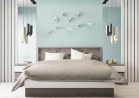 Эстетика Спальня Вид 2 Ясень Анкор Темный/Крем глянец