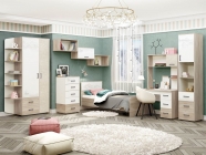 Набор подростковой мебели Витра Эверест 5 Дуб Кронберг/Белый шпон/Плаза Стоун
