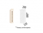 Шкаф-витрина лев/прав Витра Милана 23.19 Сосна Астрид/Ваниль