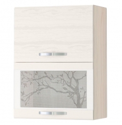 Шкаф-витрина Витра Графит 74.08 Сосна Астрид-Ваниль