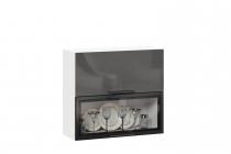 Шкаф кухонный 800 горизонтальный с 2 дверями Герда Любимый дом ЛД 279.760.000.058 Белый/Черный/Антрацит