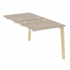 Стол-приставка двойной к опорным элементам Рива ONIX WOOD OW.D.SPR-0.8 Тиквуд Светлый/Светлый