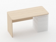 Стол прямой под встроенную тумбу Персона Грата Glassy 1.101.14Пр Венге