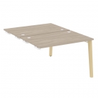 Стол-приставка двойной к опорным элементам Рива ONIX WOOD OW.D.SPR-2.8 Тиквуд Светлый/Светлый