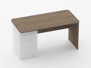 Стол прямой под встроенную тумбу Персона Грата Glassy 1.101.14Л Дуб Верцаска