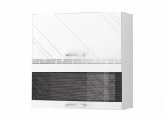 Шкаф-витрина кухонный с системой плавного закрывания Витра Бьянка 102.09.1