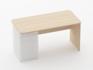 Стол прямой под встроенную тумбу Персона Грата Glassy 1.101.14Л Орех