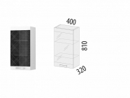 Шкаф-витрина кухонный лев/прав Витра Бьянка 102.04