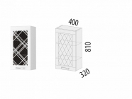 Шкаф кухонный с решеткой лев/прав Витра Бьянка 102.23