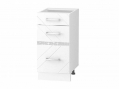 Напольный шкаф 3 ящика с метабоксами Витра Бьянка 102.59