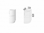 Напольный шкаф торцевой прав Витра Бьянка 102.64