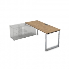 Стол рабочий, прямолинейный три опоры, левый ALSAV GLOSS LINE НСТЛ-О.979 Teakwood