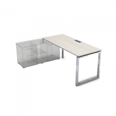 Стол рабочий, прямолинейный три опоры, левый ALSAV GLOSS LINE НСТЛ-О.984 Ivory