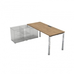 Стол рабочий, прямолинейный три опоры, левый ALSAV GLOSS LINE НСТЛ-П.995 Teakwood