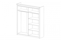 Комплект полок для четырехдверного шкафа 3 шт. Мебельград Соренто 02 Дуб Стирлинг