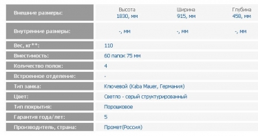 Шкаф взломостойкий металлический ЗМК Промет Шкаф AMH 1891 l.grey