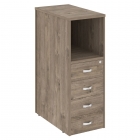 Тумба 5 ящиков TIP-ON проходная, средняя Рива ONIX O.R-TV-5TIP Тиквуд Темный