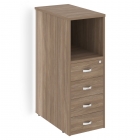 Тумба с подсветкой 5 ящиков TIP-ON, проходная средняя Рива ONIX O.R-TV-5TIP.S Дуб Аризона