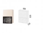 Шкаф-витрина кухонный лев/прав Витра Дакота 103.15