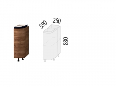 Напольный шкаф торцевой прав Витра Дакота 103.64
