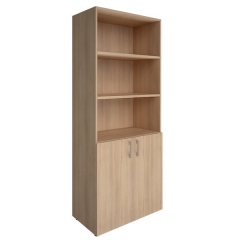 Шкаф книжный со стеклом без топа Рива YALTA LT-ST 1.4 Снежная Патина