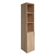 Стеллаж книжный со стеклом в раме Lacobel без топа Рива YALTA LT-SU 1.4L black Снежная Патина