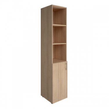 Стеллаж книжный со стеклом в раме Lacobel без топа Рива YALTA LT-SU 1.10R black Снежная Патина