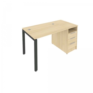 Рабочая станция с опорной тумбой Рива Metal System Б.РС-СТП -1.1 Акация/Антрацит