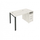 Рабочая станция с опорной тумбой Рива Metal System Б.РС-СТП -1.1 Наварра/Антрацит