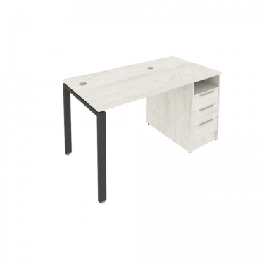 Рабочая станция с опорной тумбой Рива Metal System Б.РС-СТП -1.1 Наварра/Антрацит