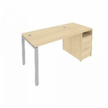 Рабочая станция с опорной тумбой Рива Metal System Б.РС-СТП -1.2 Акация/Серый