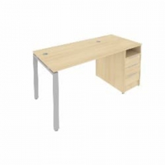 Рабочая станция с опорной тумбой Рива Metal System Б.РС-СТП -1.2 Акация/Серый