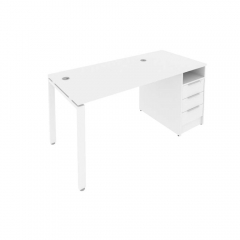 Рабочая станция с опорной тумбой Рива Metal System Б.РС-СТП -1.2 Белый