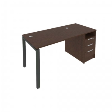 Рабочая станция с опорной тумбой Рива Metal System Б.РС-СТП -1.2 Венге/Антрацит