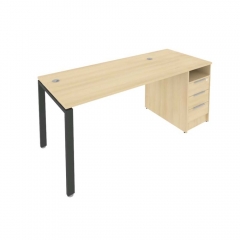 Рабочая станция с опорной тумбой Рива Metal System Б.РС-СТП -1.3 Акация/Антрацит