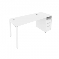 Рабочая станция с опорной тумбой Рива Metal System Б.РС-СТП -1.3 Белый