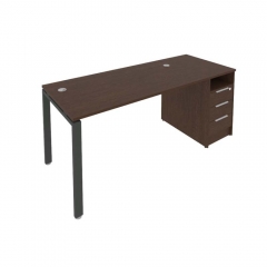 Рабочая станция с опорной тумбой Рива Metal System Б.РС-СТП -1.3 Венге/Антрацит