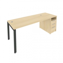 Рабочая станция с опорной тумбой Рива Metal System Б.РС-СТП -1.4 Акация/Антрацит