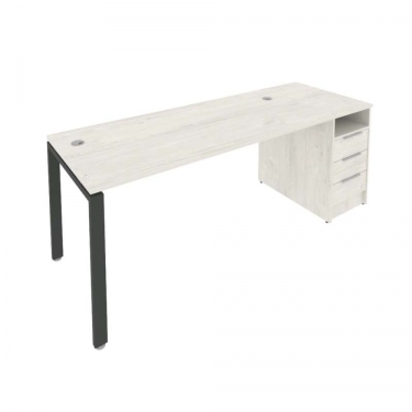 Рабочая станция с опорной тумбой Рива Metal System Б.РС-СТП -1.4 Наварра/Антрацит