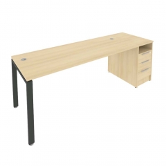 Рабочая станция с опорной тумбой Рива Metal System Б.РС-СТП -1.5 Акация/Антрацит