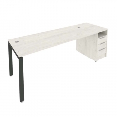 Рабочая станция с опорной тумбой Рива Metal System Б.РС-СТП -1.5 Наварра/Антрацит