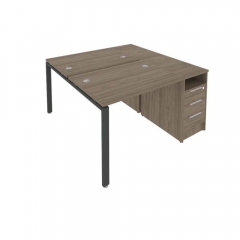 Рабочая станция с опорной тумбой Рива Metal System Б.РС-СТП-2.1 Вяз/Антрацит