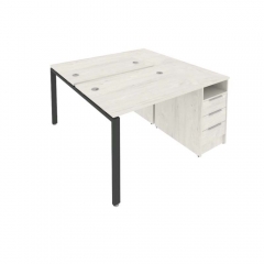 Рабочая станция с опорной тумбой Рива Metal System Б.РС-СТП-2.1 Наварра/Антрацит