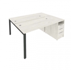 Рабочая станция с опорной тумбой Рива Metal System Б.РС-СТП-2.3 Наварра/Антрацит