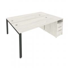 Рабочая станция с опорной тумбой Рива Metal System Б.РС-СТП-2.4 Наварра/Антрацит